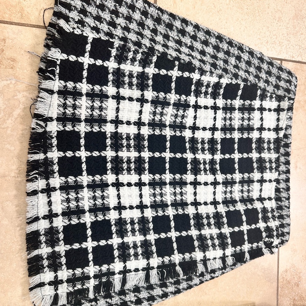 Black and White Plaid Skirt